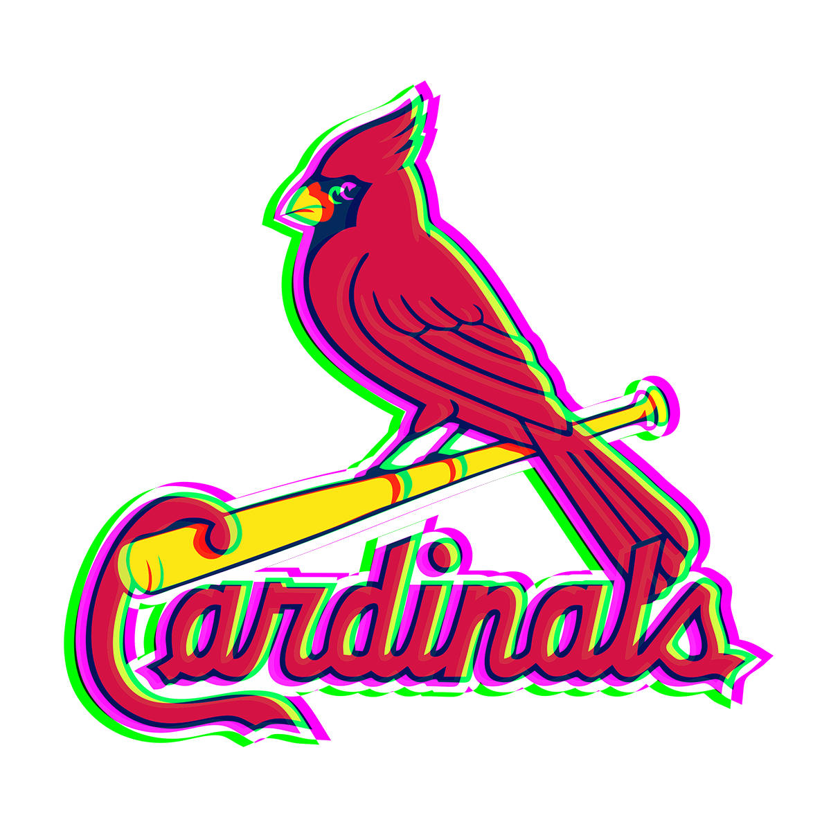 Phantom St. Louis Cardinals logo iron on paper